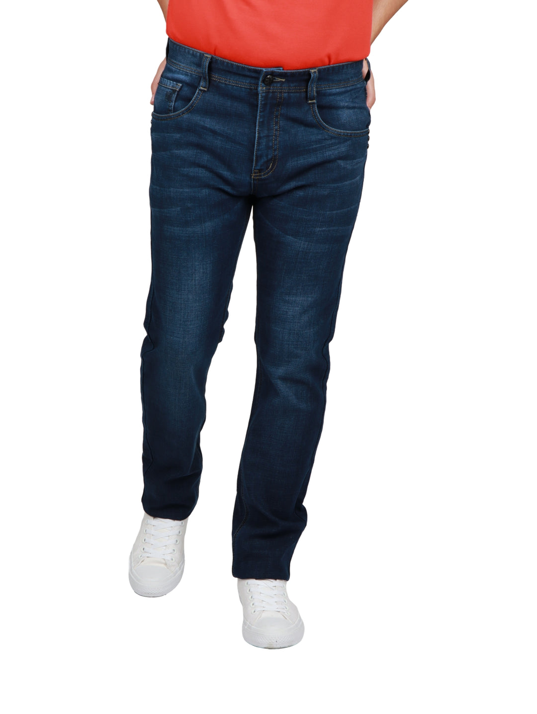 Hombre vistiendo pantalones COLLOR´S COUTURE 4023 Stone Jeans en color azul oscuro con corte super skinny.
