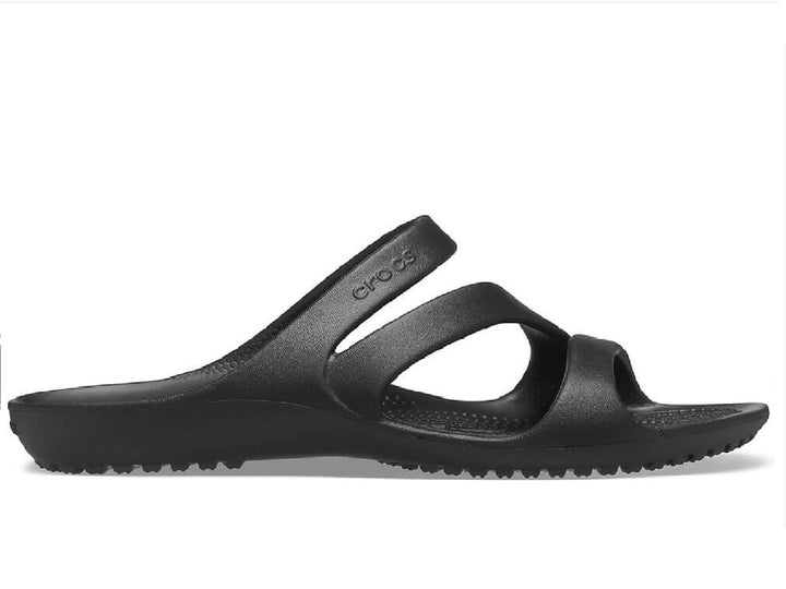 Sandalia Crocs Kadee II de color negro para mujer vista lateral.