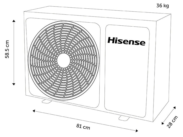 Aire Acondicionado Minisplit Hisense Blanco 1.5 Toneladas