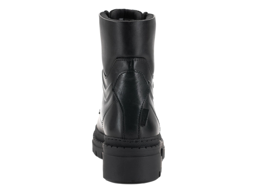 Botas negras Levi's Diane para mujer con suela track y agujetas.