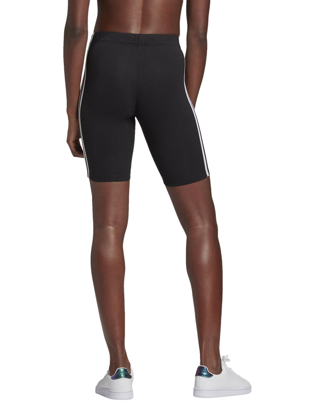 Short Adidas 3 Franjas Negro y Blanco para Mujer