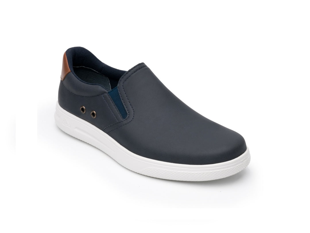 Tenis Flexi Griezman para hombre en color navy con suela blanca y diseño slip-on.