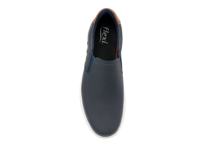 Tenis Flexi Griezman para hombre en color navy con suela blanca y diseño slip-on.