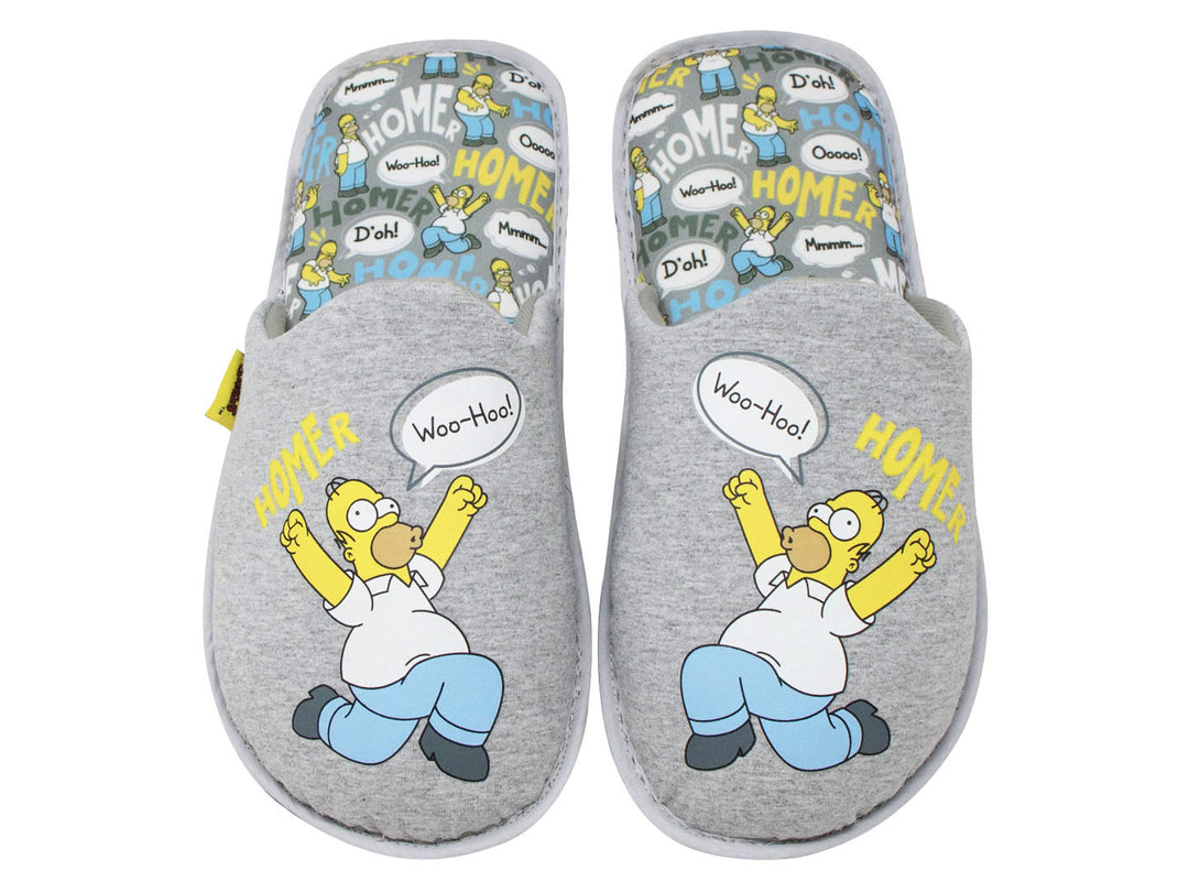 Pantuflas ARRA de Los Simpson Homer Simpson Gris