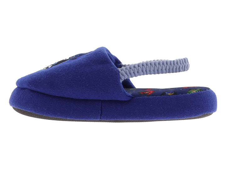 Pantufla azul de peluche para niño con diseño de Catboy de PJ Masks y asa de transporte.