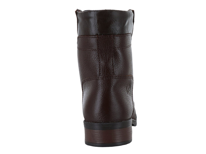Botas Militares Nevada Piel Sorrento Café para Mujer