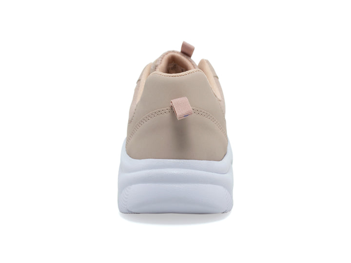 Tenis deportivos para Mujer en color maquillaje con suela blanca gruesa marca NEWK.