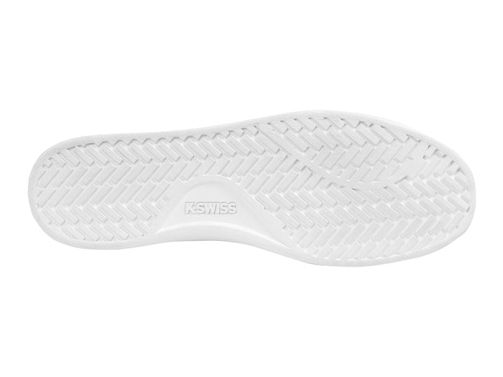 Tenis K-Swiss blancos con franjas rojas y doradas y escudo de Gryffindor para hombre.