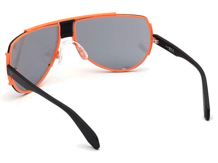 Lentes de sol Adidas Originals con montura negra, detalles en naranja y micas grises.