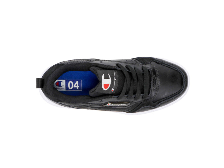 Tenis Champion Lore para niño en color negro con suela blanca.