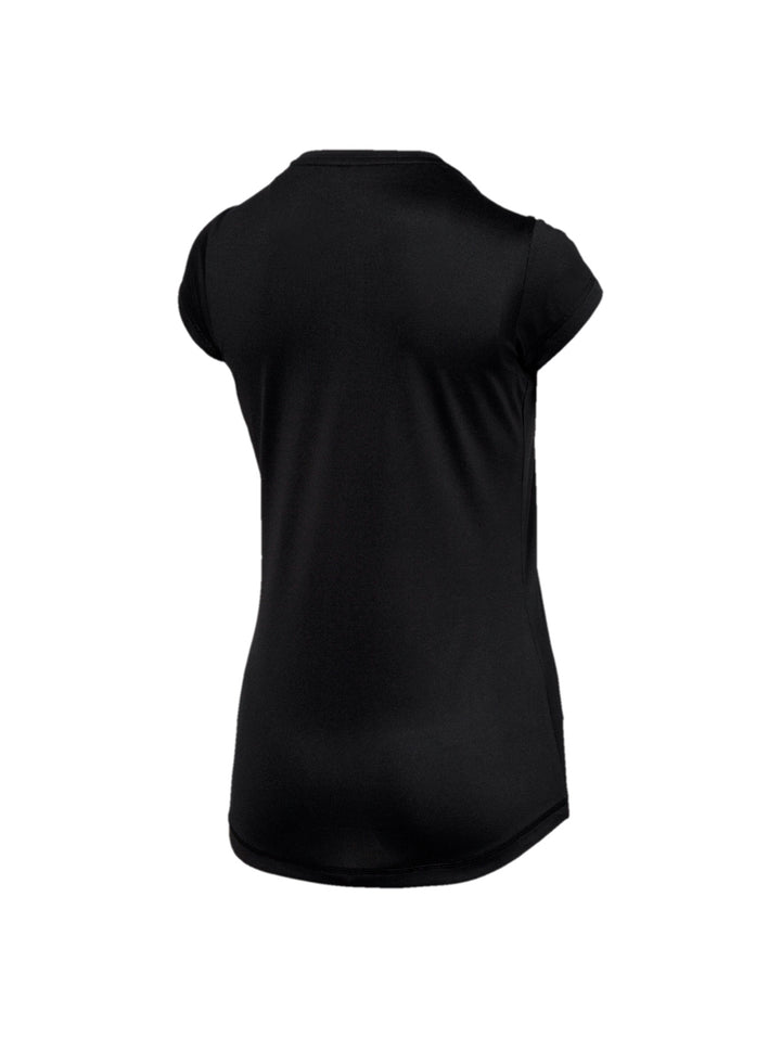 Camiseta deportiva PUMA Active Tee de color negro con logotipo blanco en el pecho.