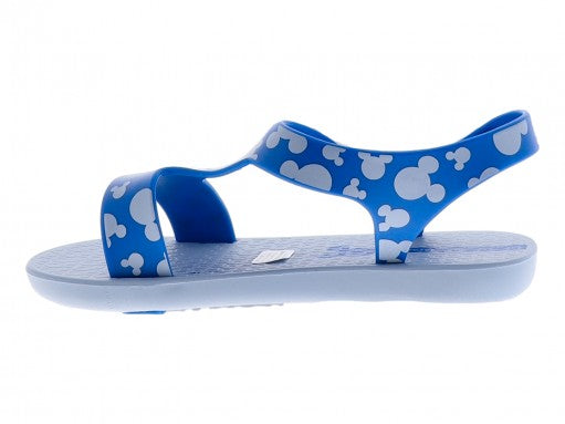 Sandalia azul de Ipanema para niño con diseño de Mickey Mouse y correa ajustable.