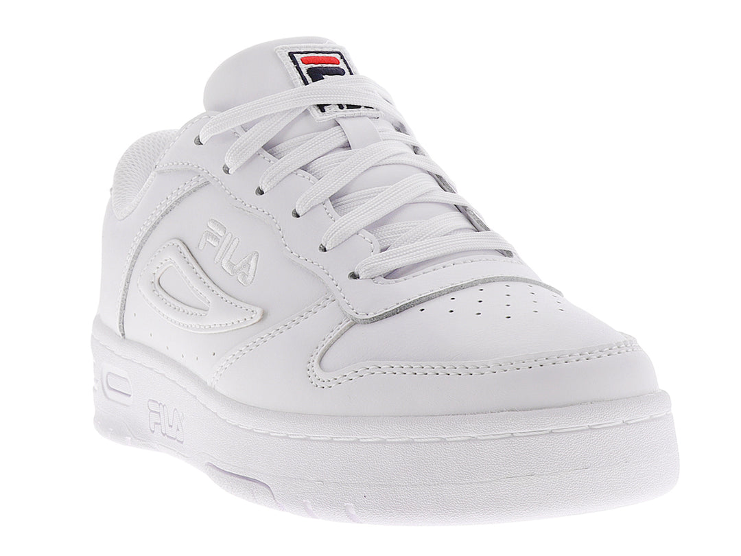 Tenis FILA LNX-100 para niño en color blanco, diseño deportivo de corte bajo con cordones.