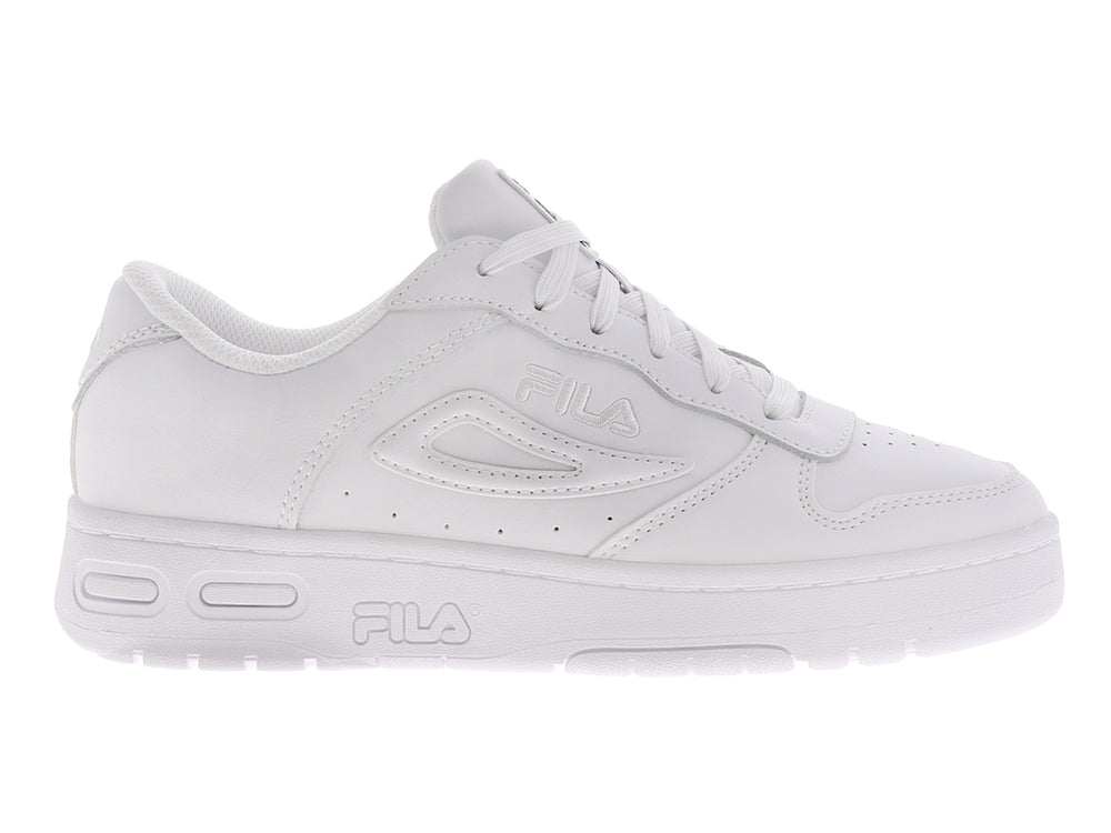 Tenis FILA LNX-100 para niño en color blanco, diseño deportivo de corte bajo con cordones.