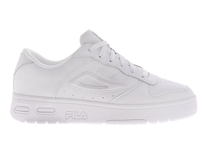 Tenis FILA LNX-100 para niño en color blanco, diseño deportivo de corte bajo con cordones.