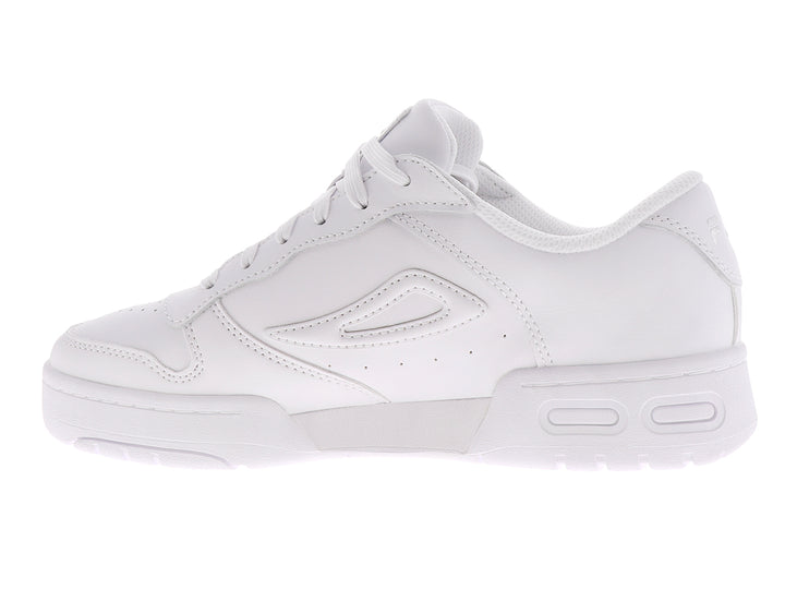 Tenis FILA LNX-100 para niño en color blanco, diseño deportivo de corte bajo con cordones.