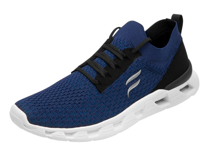 Tenis deportivos Flexi color azul con suela blanca y detalles en negro.