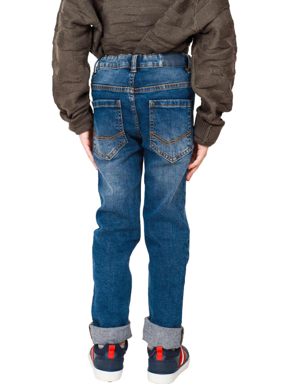 Pantalón de mezclilla azul medio para niño de la marca Mayoral.