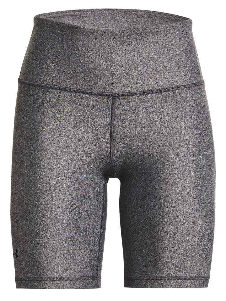 Shorts deportivos ajustados de color gris jaspeado de la marca Under Armour.
