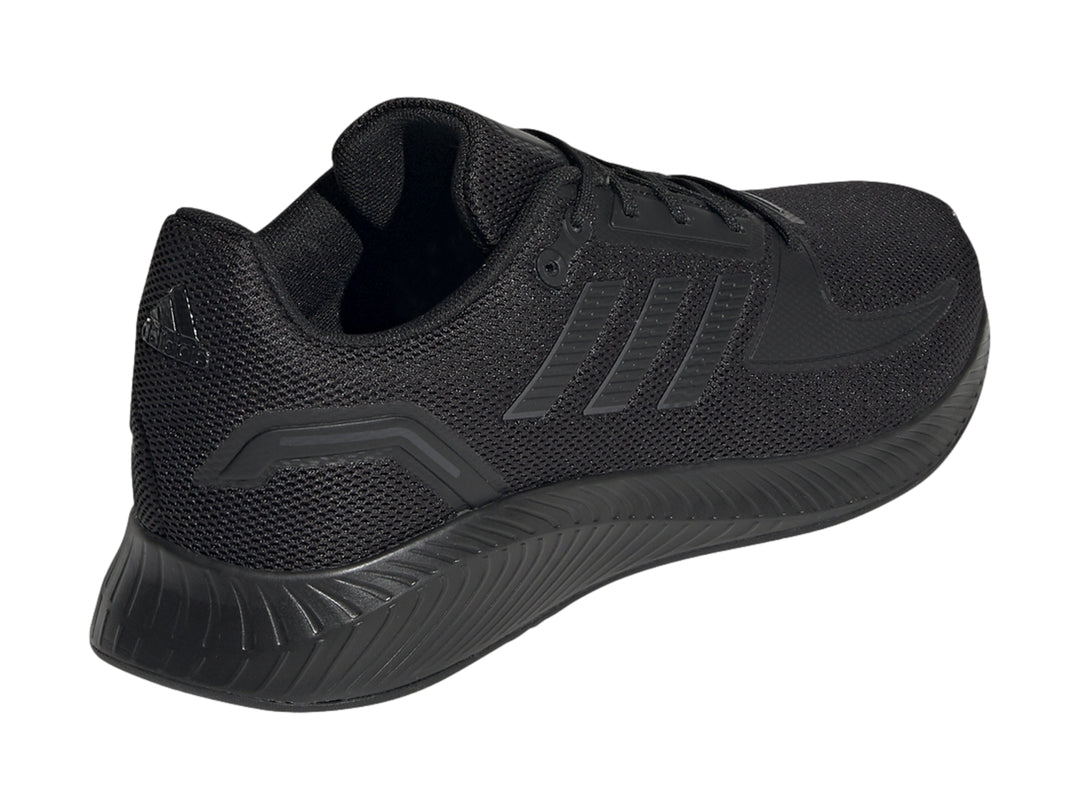 Tenis deportivos Adidas Runfalcon 2.0 en color negro con suela a juego.