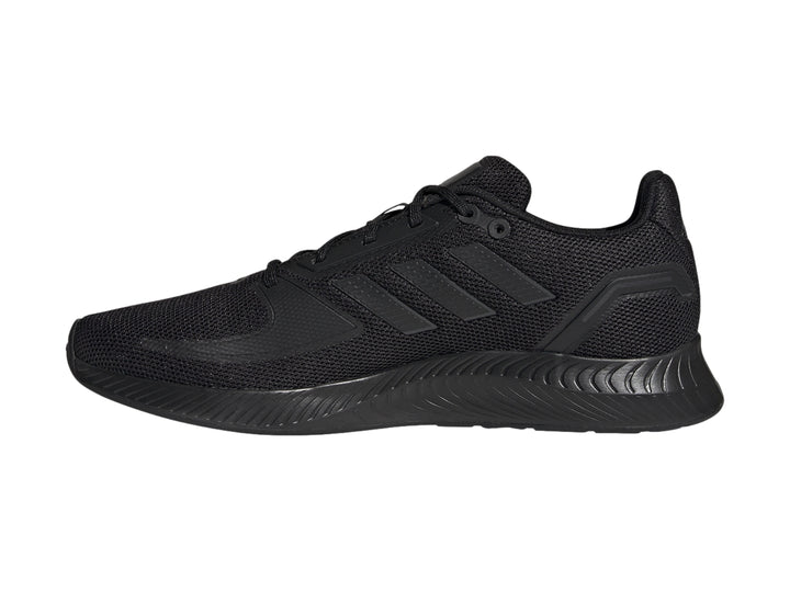 Tenis deportivos Adidas Runfalcon 2.0 en color negro con suela a juego.