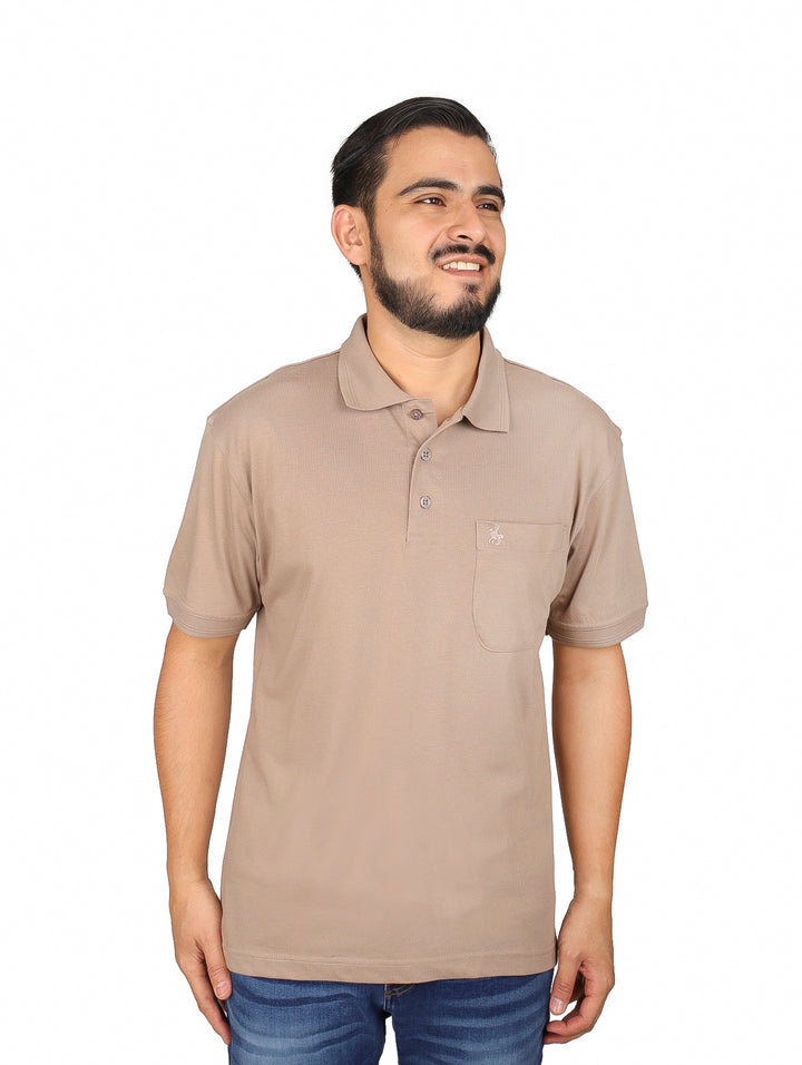 Playera Polo Palm Beach Color Camel para Hombre
