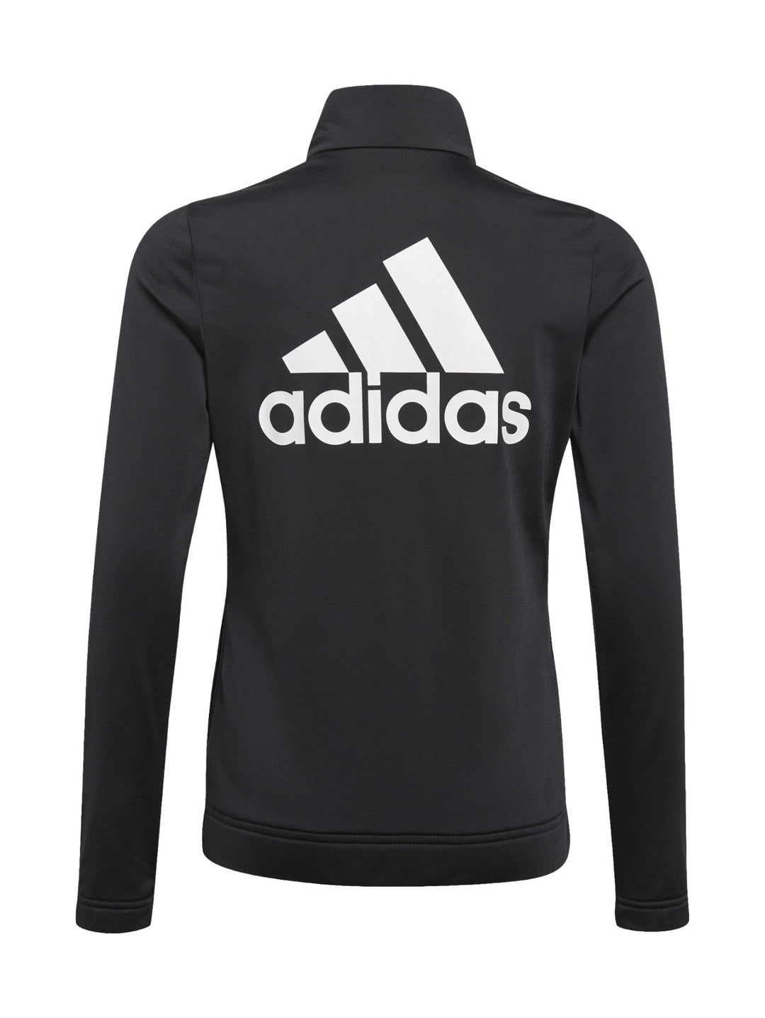Conjunto deportivo Adidas para niña en color negro, compuesto por chaqueta con cierre y pantalón