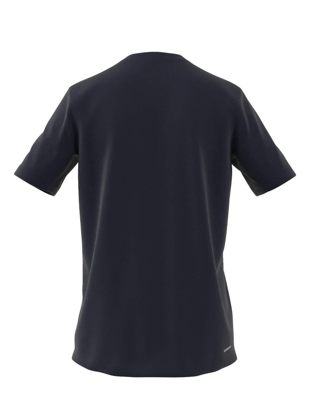 Playera deportiva Adidas color azul marino con logotipo blanco frontal.