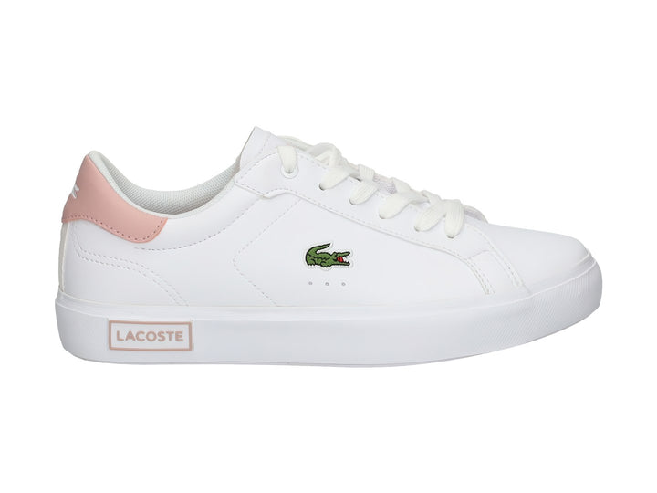 Tenis Lacoste Powercourt Blanco y Rosa para Niña