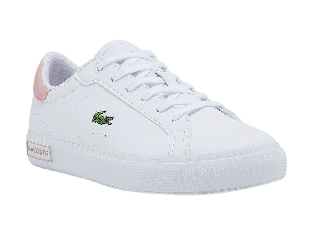 Tenis Lacoste Powercourt Blanco y Rosa para Niña