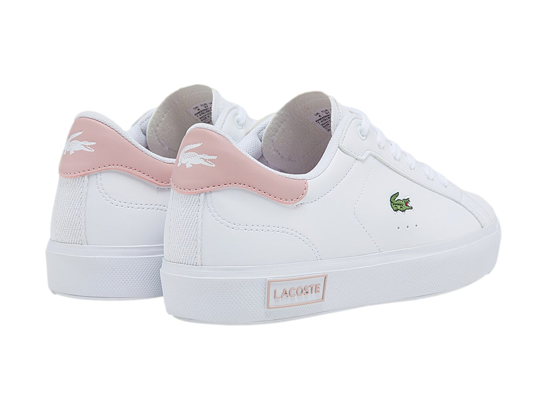 Tenis Lacoste Powercourt Blanco y Rosa para Niña