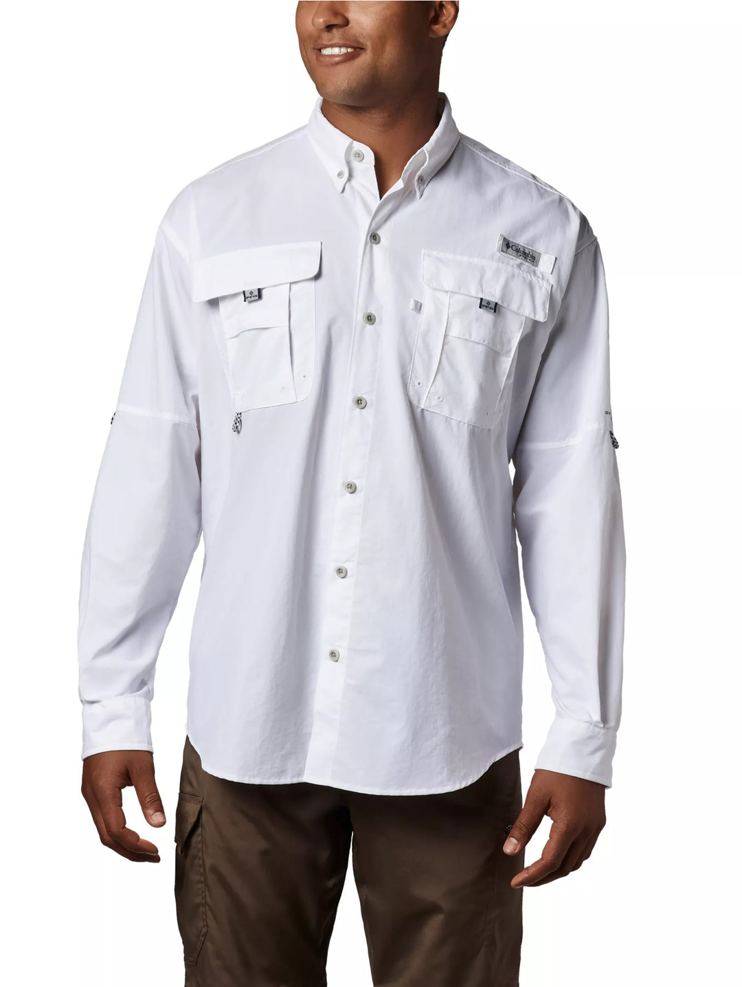 Camisa Columbia Bahama II Manga Larga Blanca para Hombre