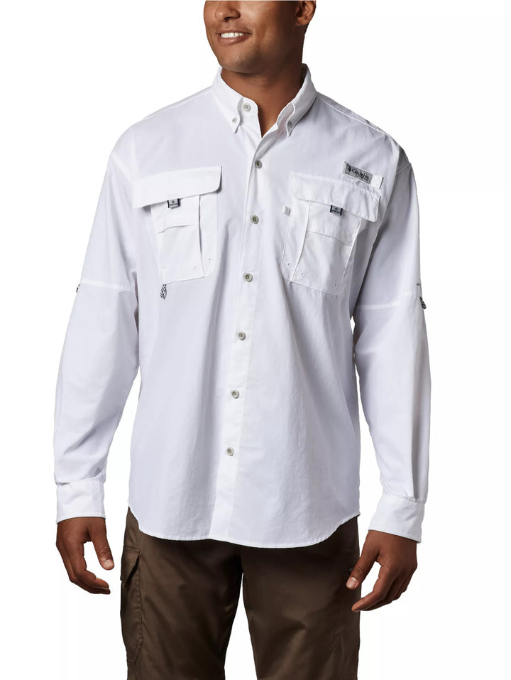 Camisa Columbia Bahama II Manga Larga Blanca para Hombre
