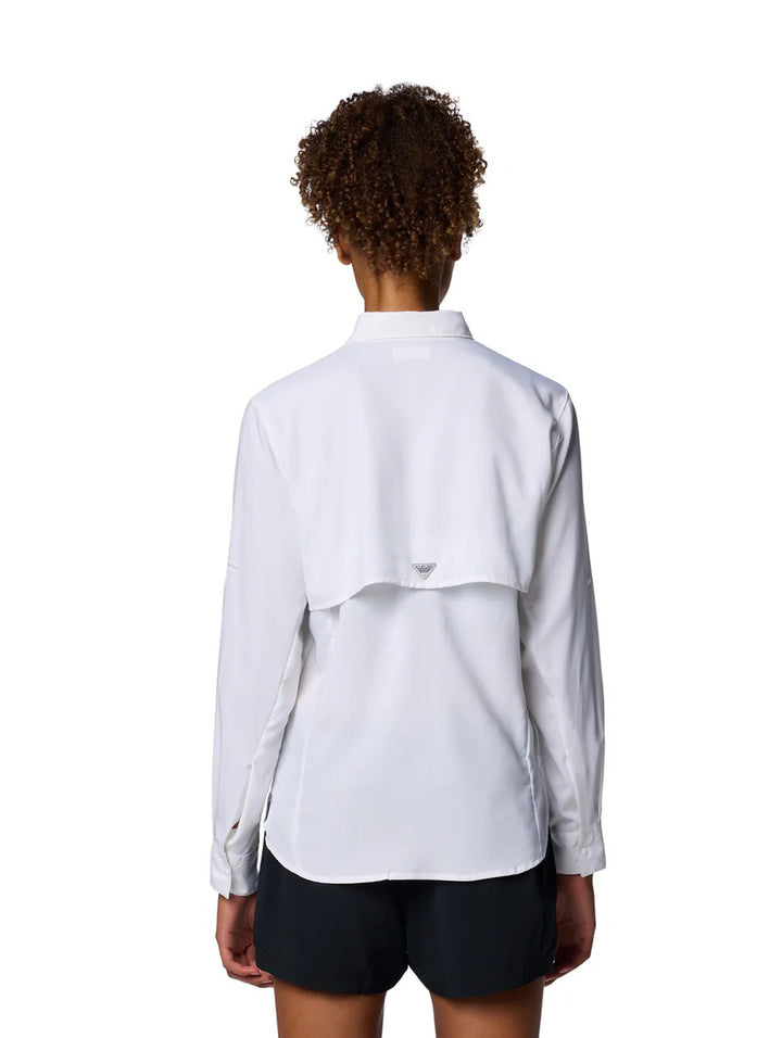 Camisa Columbia Tamiami II Manga Larga Blanca para Mujer