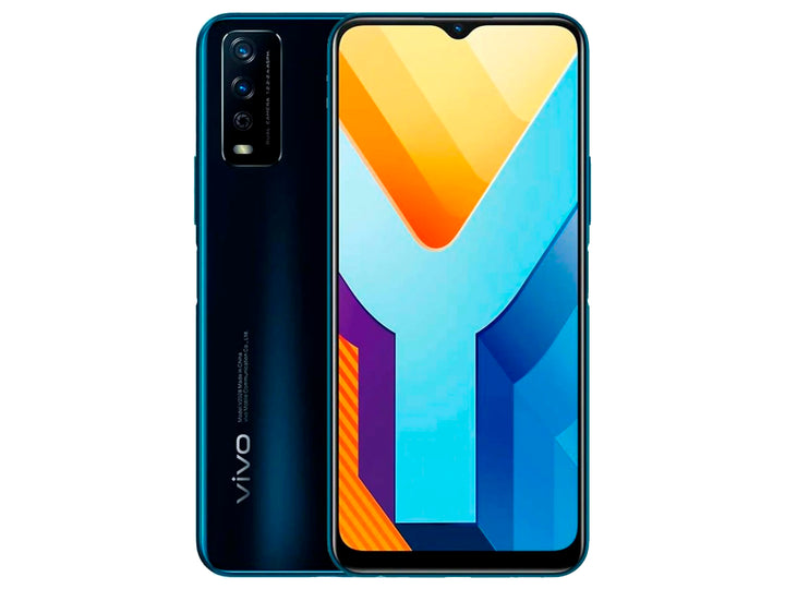 Smartphone VIVO Y11S color negro, vista frontal y posterior.