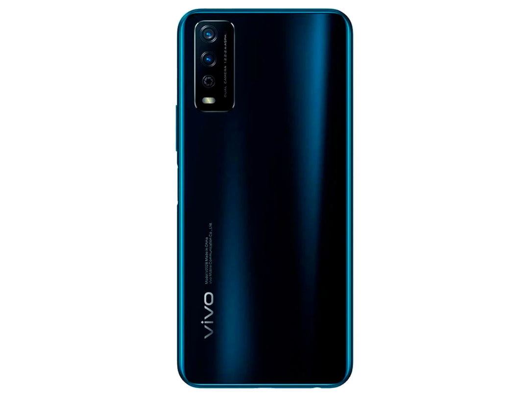 Smartphone VIVO Y11S color negro, vista frontal y posterior.