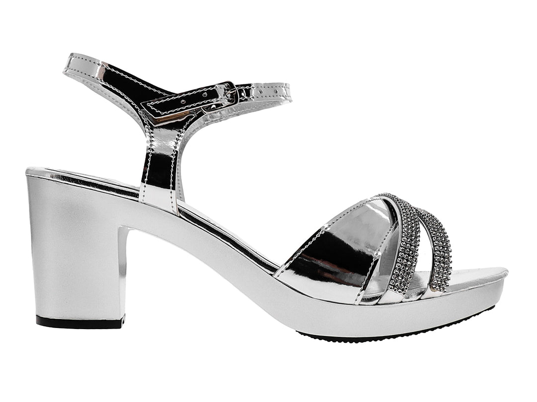 Zapatilla Sary Fiesta Plata para Mujer