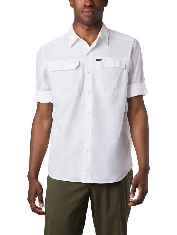 Camisa Columbia Silver Ridge Manga Larga Blanca para Hombre