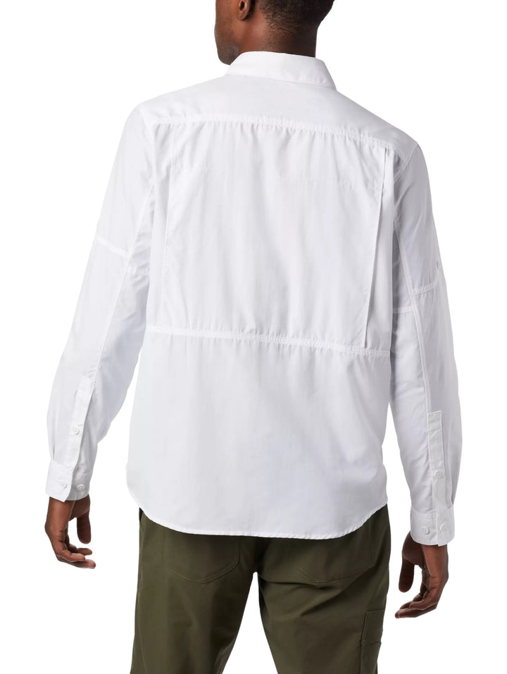 Camisa Columbia Silver Ridge Manga Larga Blanca para Hombre
