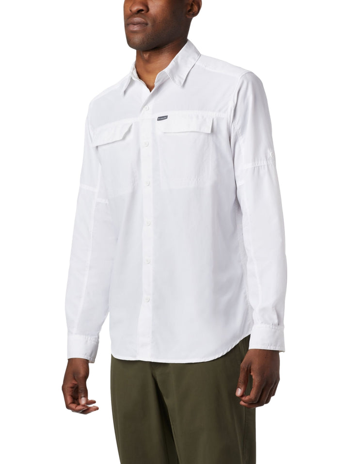 Camisa Columbia Silver Ridge Manga Larga Blanca para Hombre