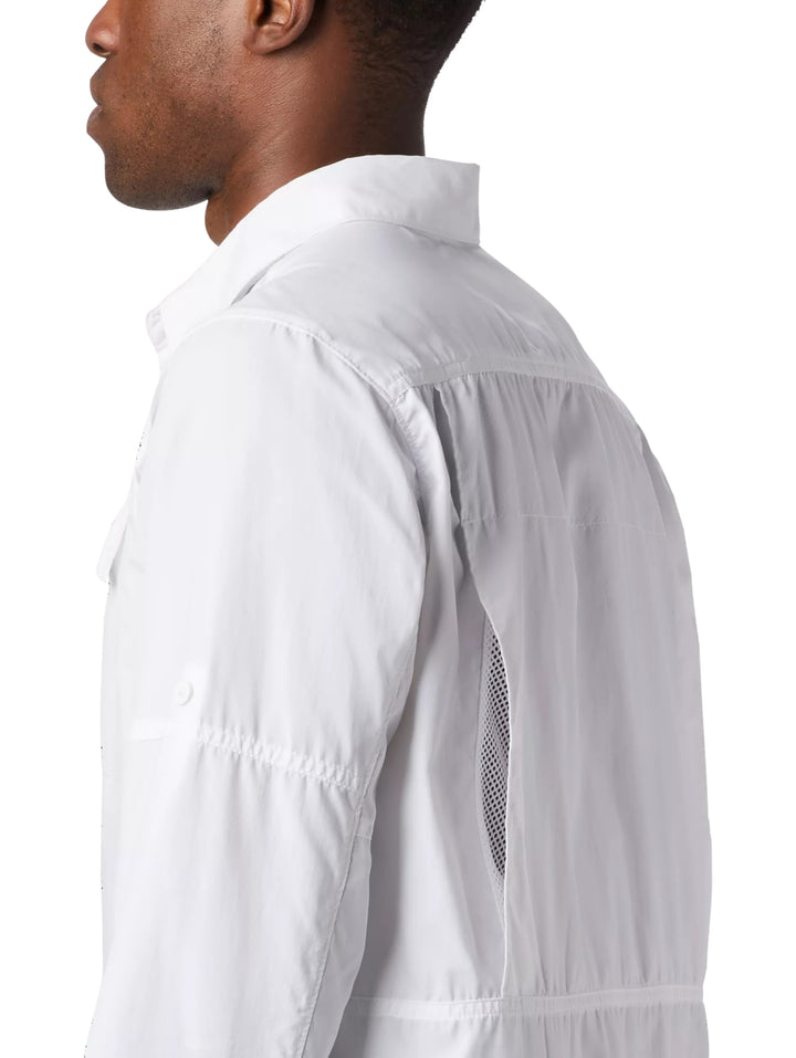 Camisa Columbia Silver Ridge Manga Larga Blanca para Hombre