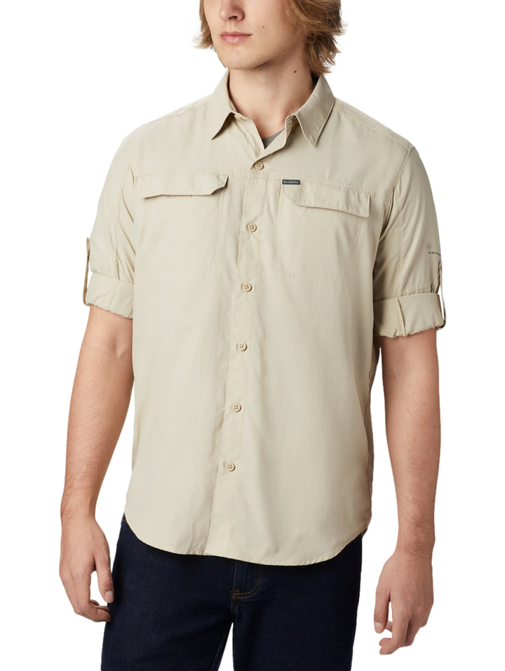 Camisa Columbia Silver Ridge Manga Larga Color Fossil para Hombre