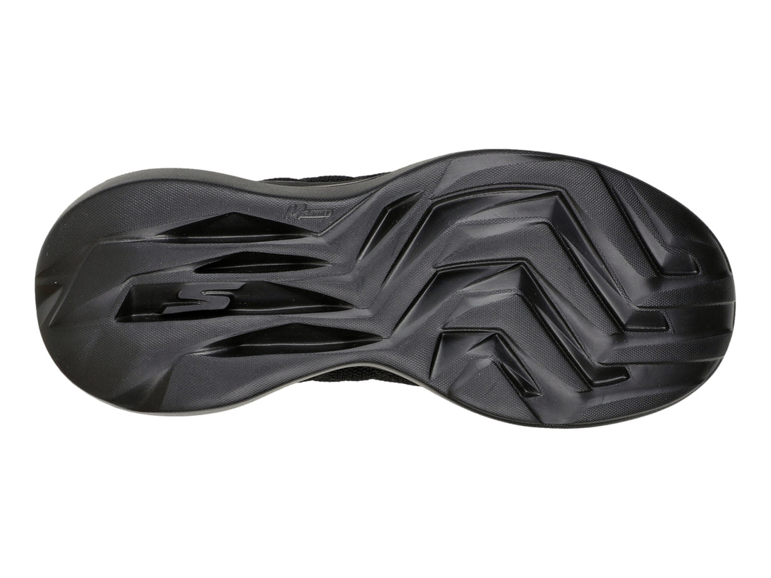 Tenis deportivos Skechers para mujer en color negro con tejido transpirable y suela cómoda.