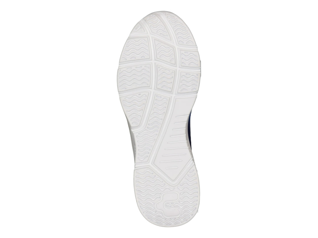 Tenis deportivos Charly color azul marino con suela blanca.