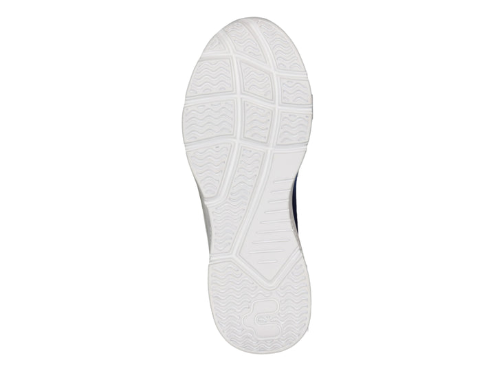 Tenis deportivos Charly color azul marino con suela blanca.