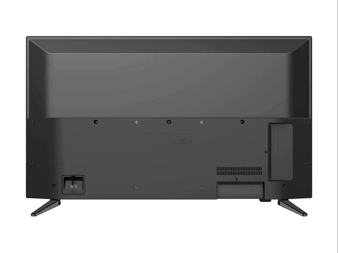 Televisor Smart TV JVC de 32 pulgadas color negro con pantalla LED y sistema Roku.