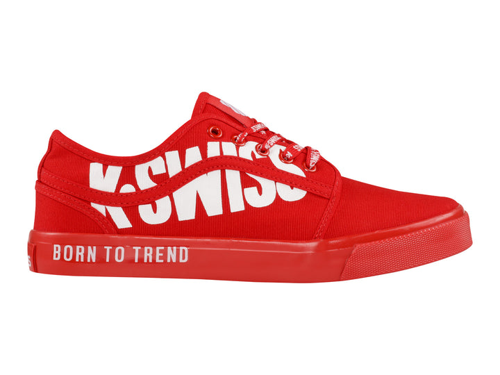 Tenis K-Swiss color rojo con letras blancas &