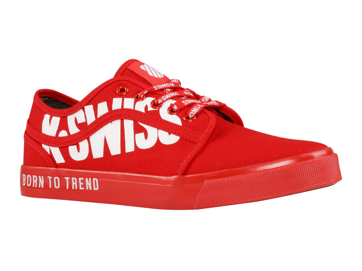 Tenis K-Swiss color rojo con letras blancas &
