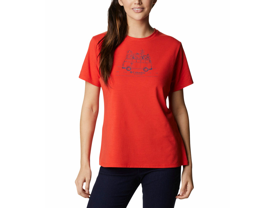 Playera Columbia Sun Trek Naranja para Mujer