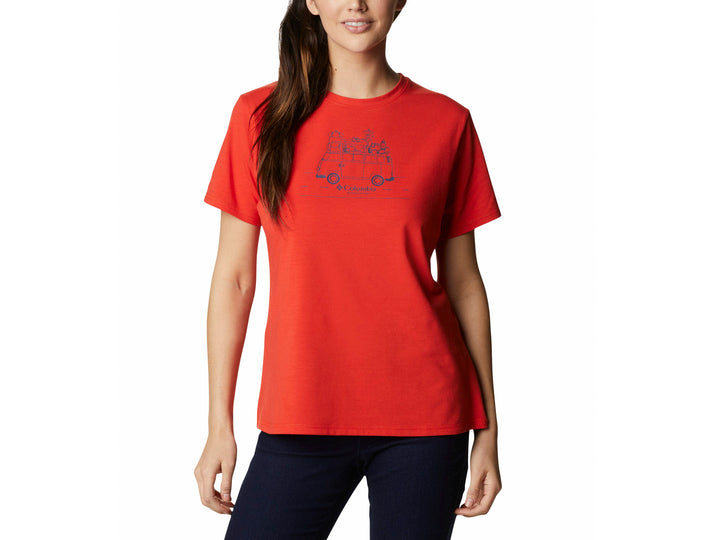 Playera Columbia Sun Trek Naranja para Mujer